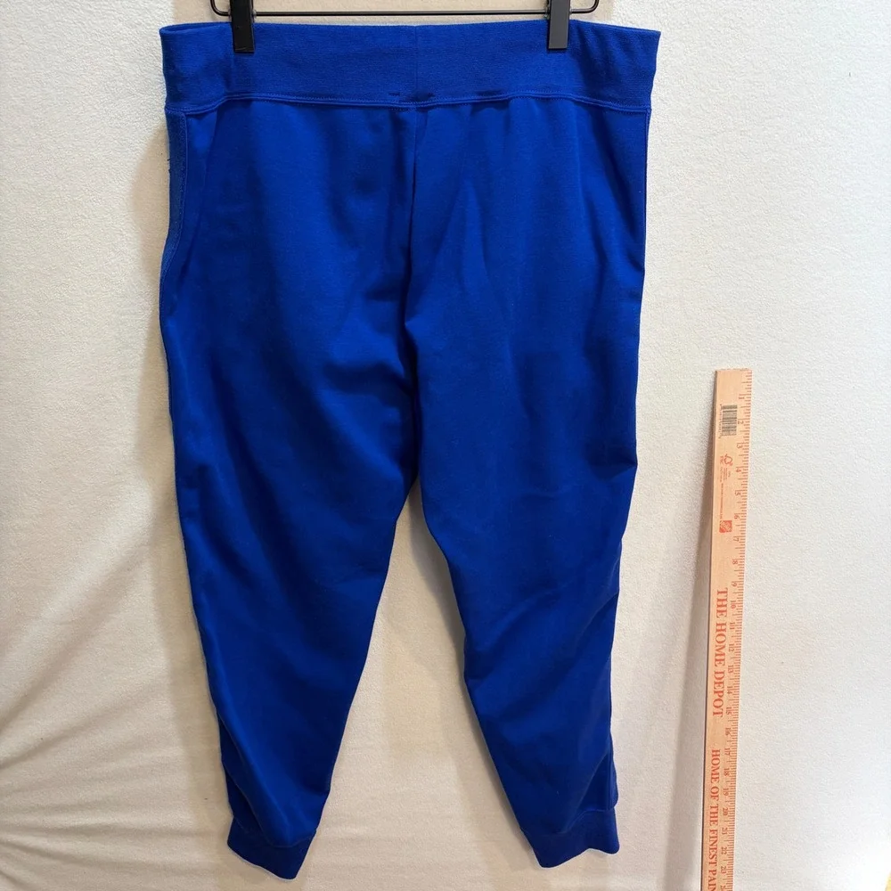 Polo Ralph Lauren Sweatpants Mens L Blue Joggers Tapered Fleece Pony Logo Stripe